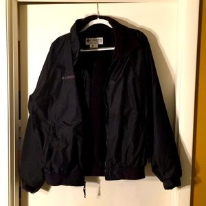 black Columbia jacket, size L